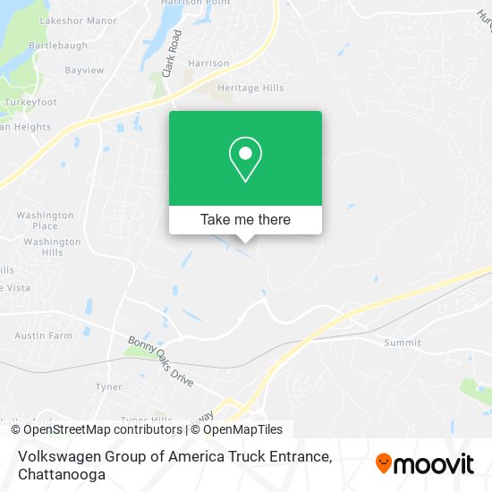 Mapa de Volkswagen Group of America Truck Entrance