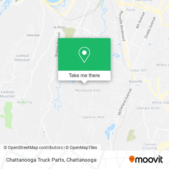 Mapa de Chattanooga Truck Parts