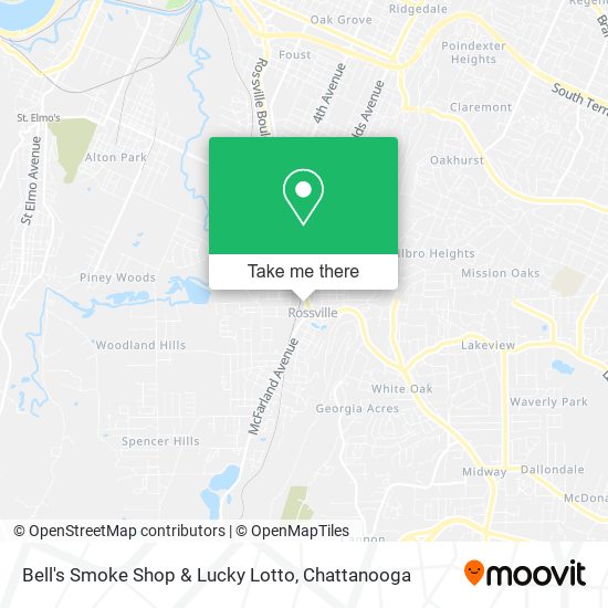 Bell's Smoke Shop & Lucky Lotto map