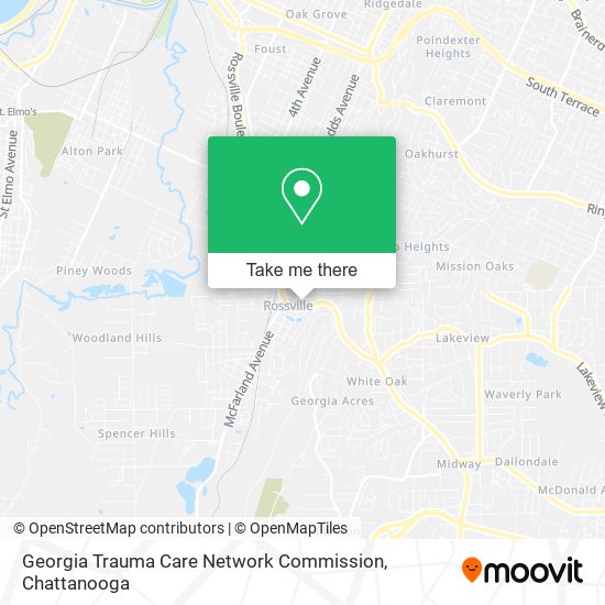 Mapa de Georgia Trauma Care Network Commission