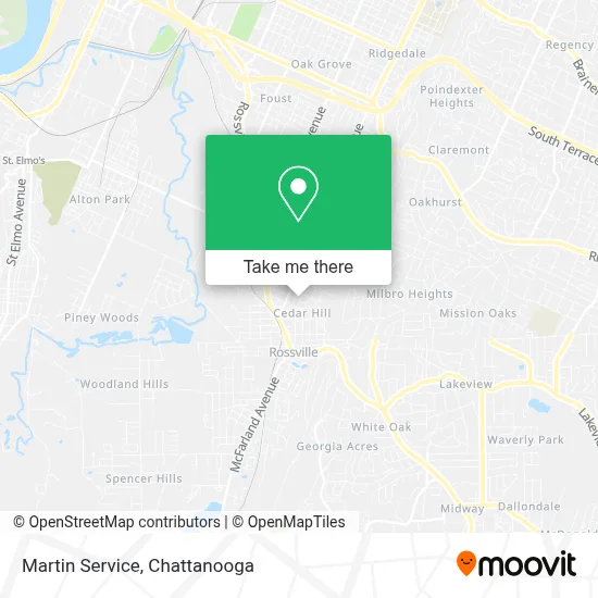 Martin Service map