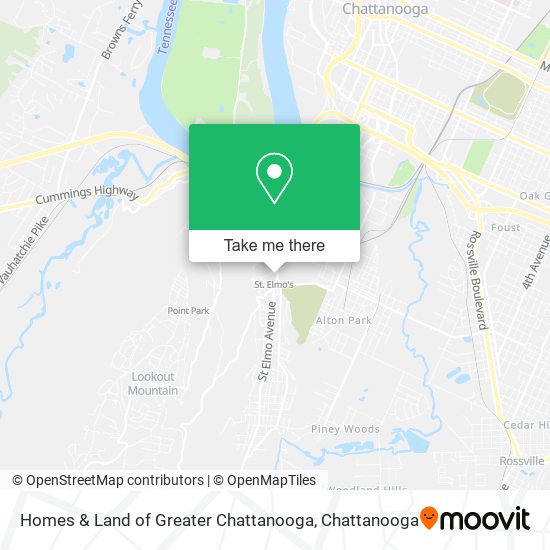 Mapa de Homes & Land of Greater Chattanooga