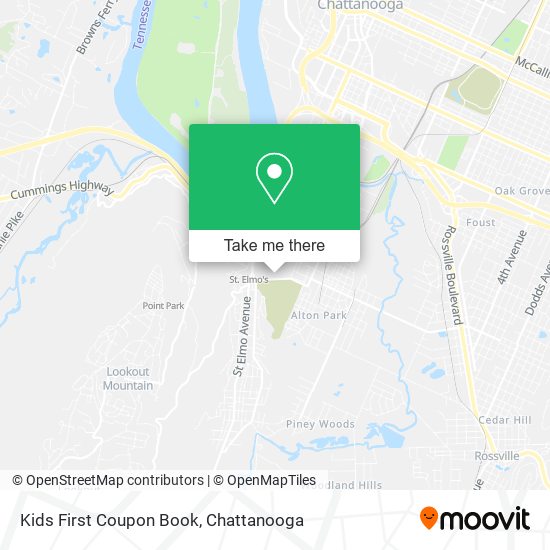 Mapa de Kids First Coupon Book