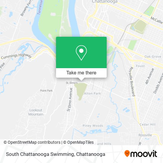Mapa de South Chattanooga Swimming