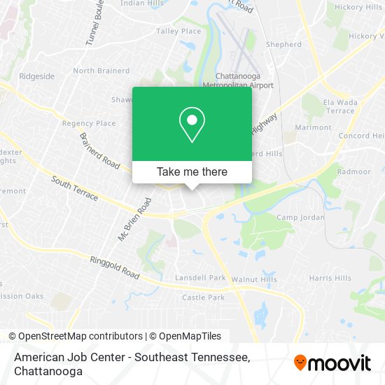American Job Center - Southeast Tennessee map