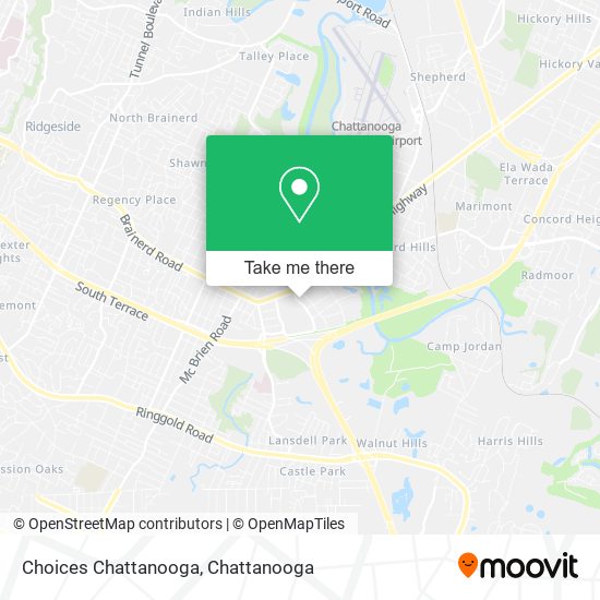 Mapa de Choices Chattanooga