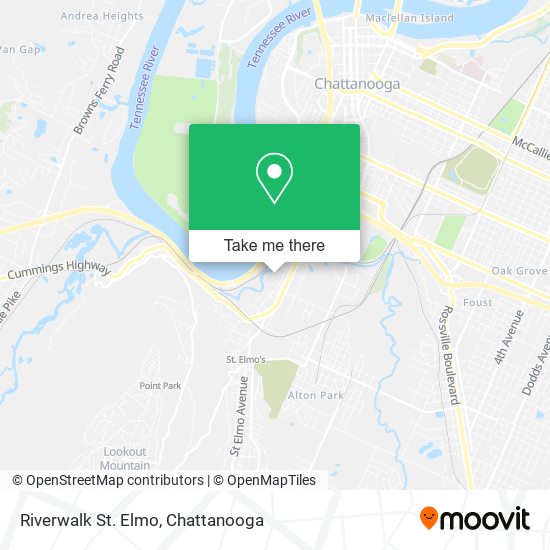 Mapa de Riverwalk St. Elmo