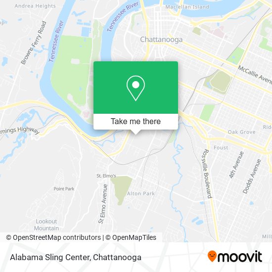 Mapa de Alabama Sling Center