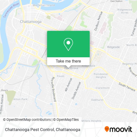 Chattanooga Pest Control map