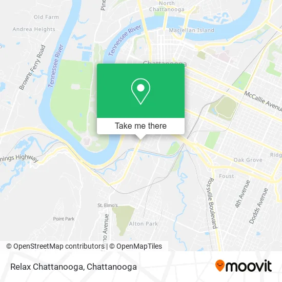 Relax Chattanooga map