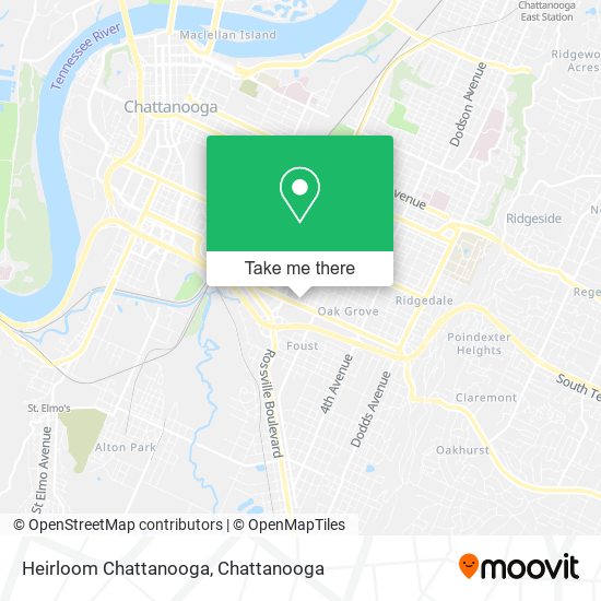 Mapa de Heirloom Chattanooga