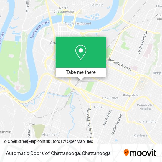 Automatic Doors of Chattanooga map