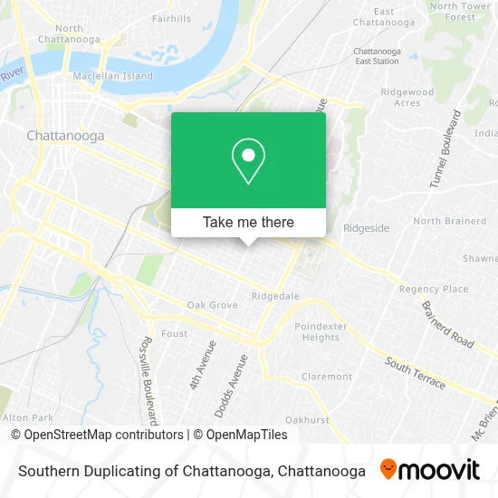 Southern Duplicating of Chattanooga map