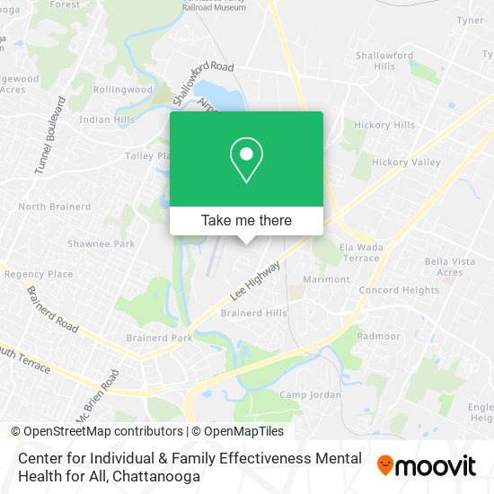 Mapa de Center for Individual & Family Effectiveness Mental Health for All
