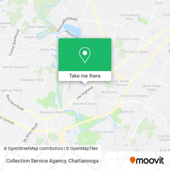 Collection Service Agency map