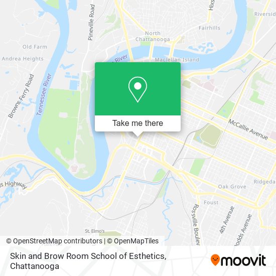 Mapa de Skin and Brow Room School of Esthetics