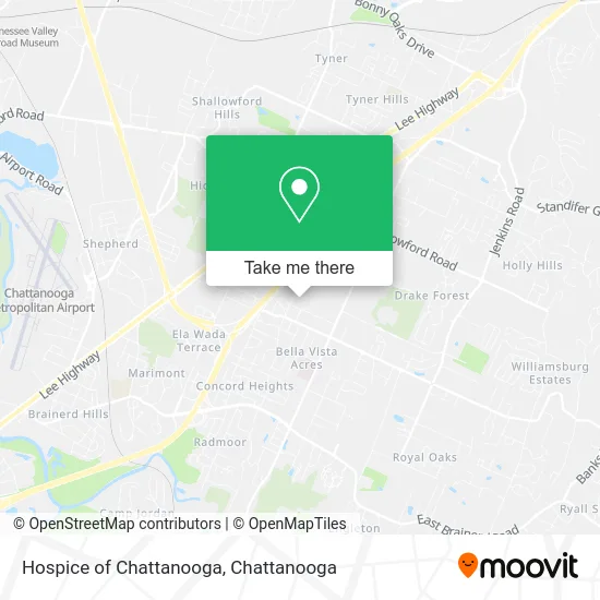 Hospice of Chattanooga map