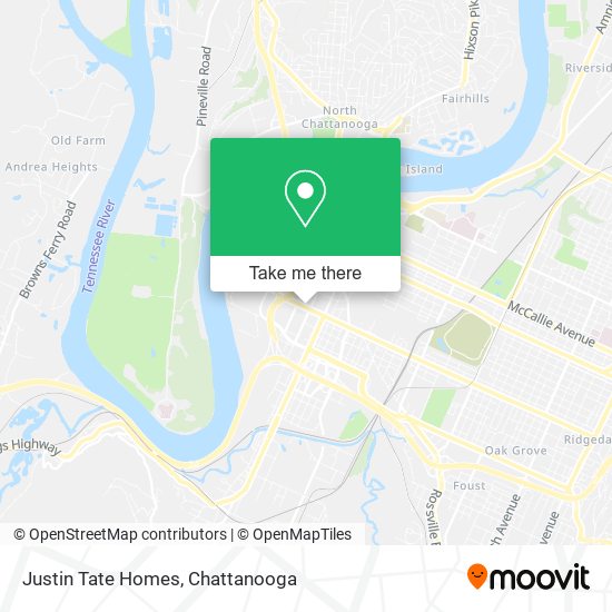 Mapa de Justin Tate Homes