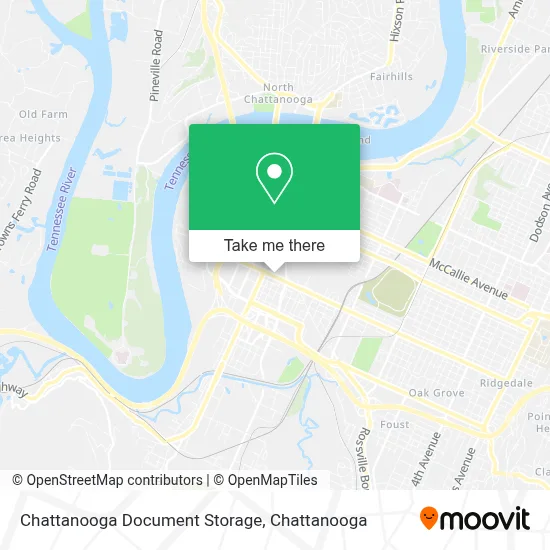 Chattanooga Document Storage map