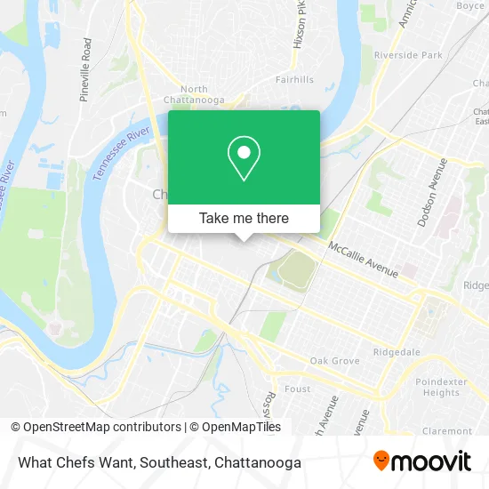 Mapa de What Chefs Want, Southeast