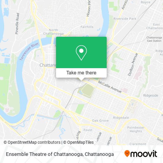 Mapa de Ensemble Theatre of Chattanooga