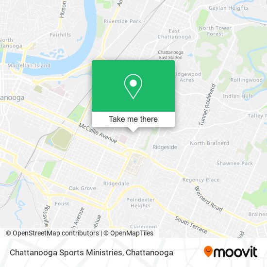 Chattanooga Sports Ministries map