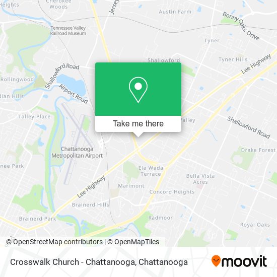 Crosswalk Church - Chattanooga map