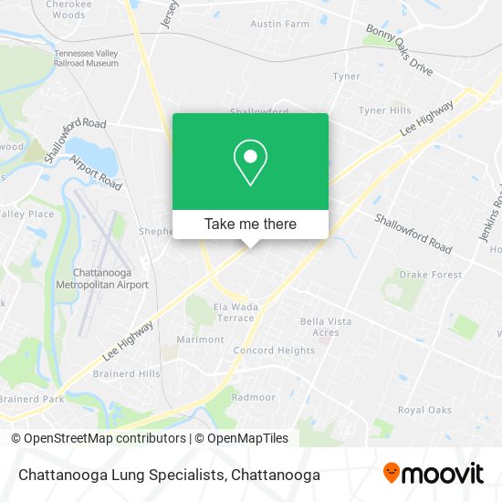 Chattanooga Lung Specialists map