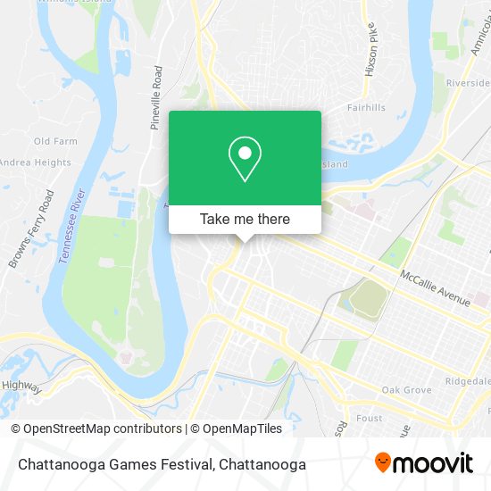 Chattanooga Games Festival map