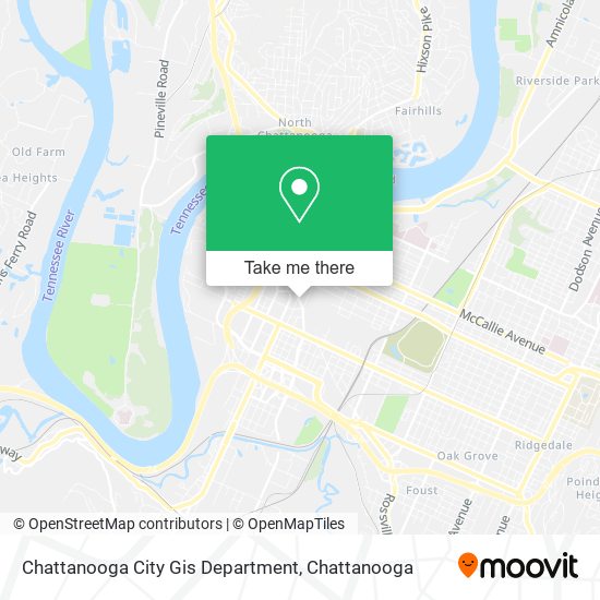 Mapa de Chattanooga City Gis Department