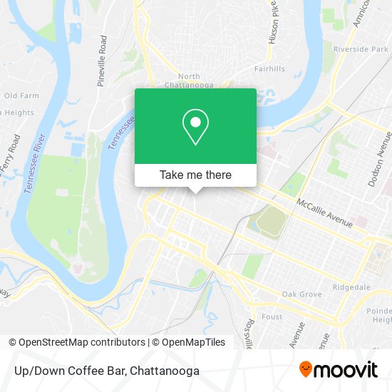 Up/Down Coffee Bar map