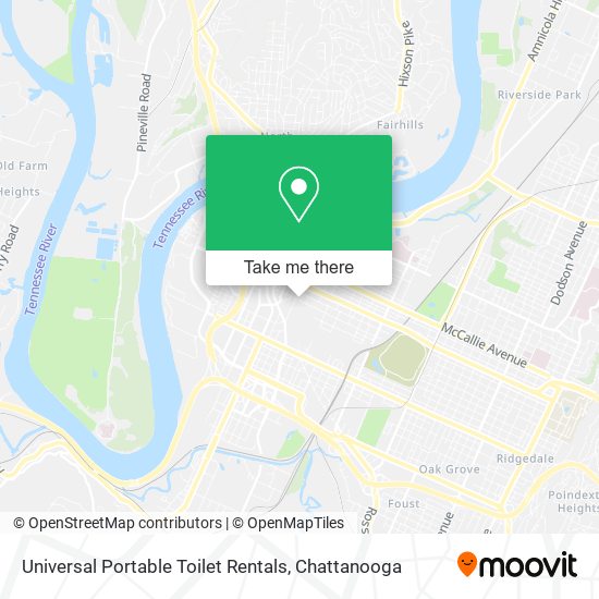 Universal Portable Toilet Rentals map