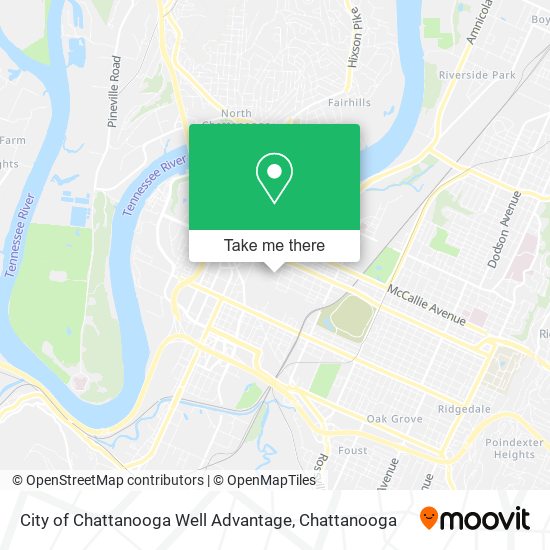 City of Chattanooga Well Advantage map
