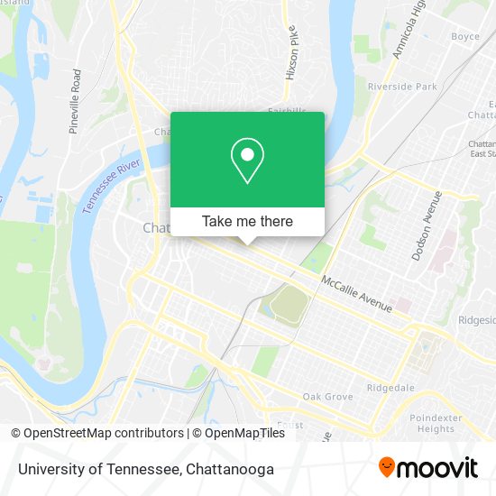 University of Tennessee map