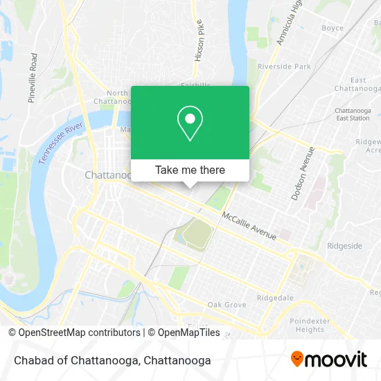 Chabad of Chattanooga map