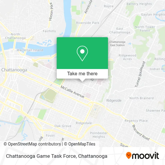 Chattanooga Game Task Force map