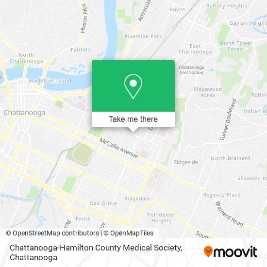 Chattanooga-Hamilton County Medical Society map