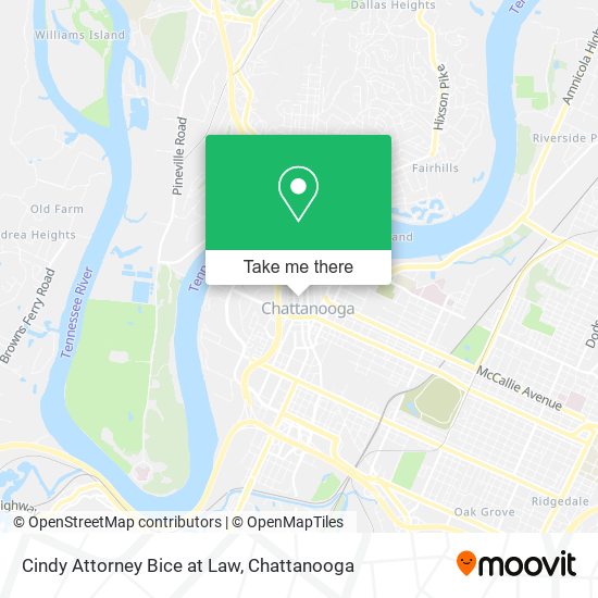 Cindy Attorney Bice at Law map