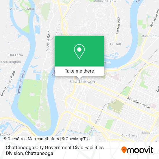 Chattanooga City Government Civic Facilities Division map