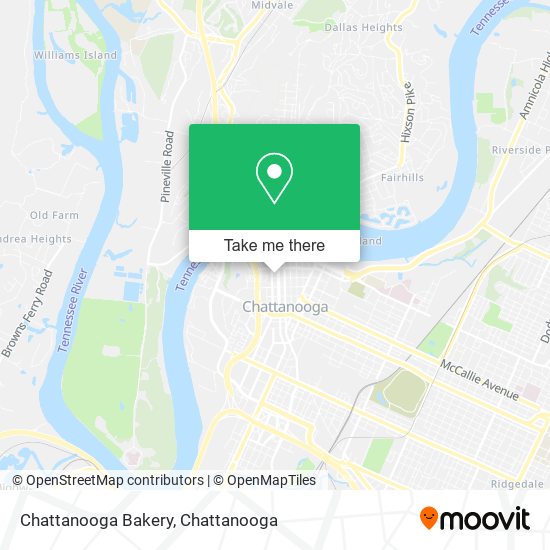 Mapa de Chattanooga Bakery