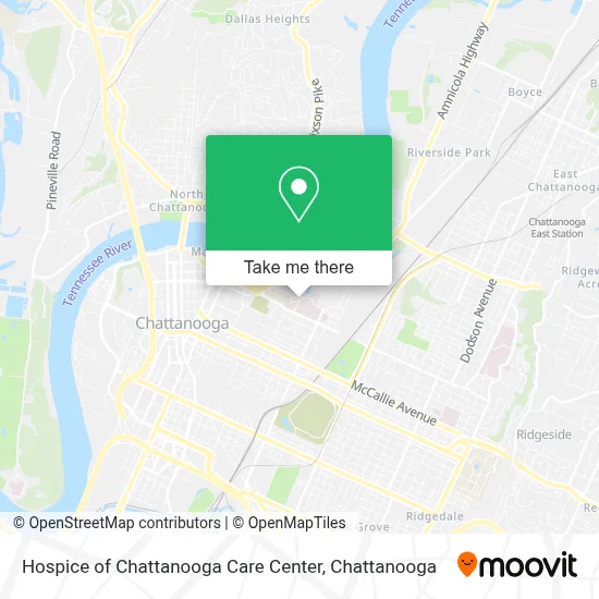 Hospice of Chattanooga Care Center map