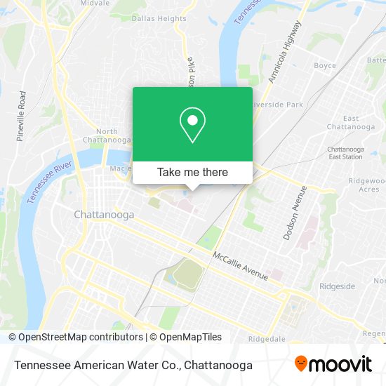 Mapa de Tennessee American Water Co.