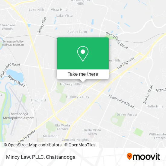Mapa de Mincy Law, PLLC