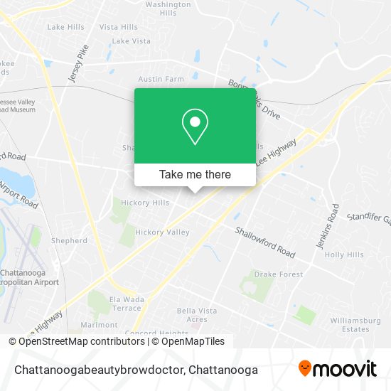 Chattanoogabeautybrowdoctor map