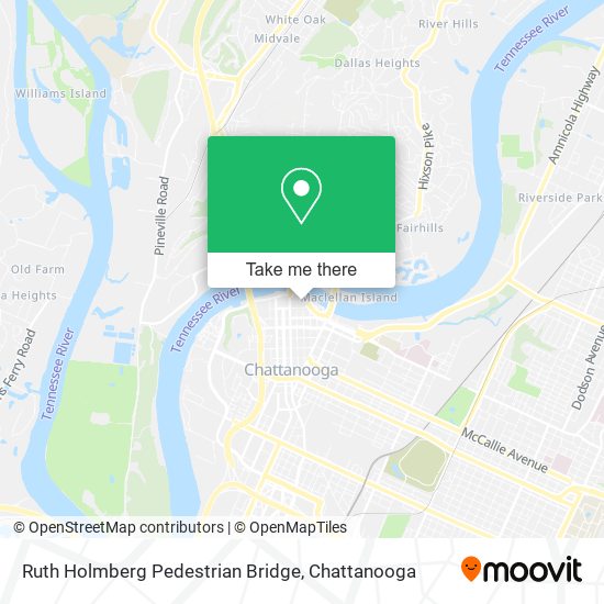 Mapa de Ruth Holmberg Pedestrian Bridge