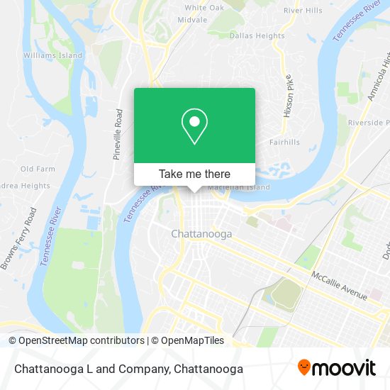 Mapa de Chattanooga L and Company