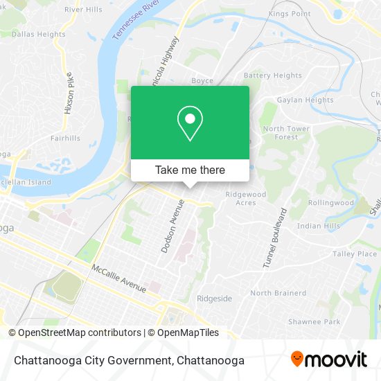 Chattanooga City Government map