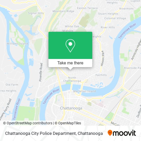 Mapa de Chattanooga City Police Department