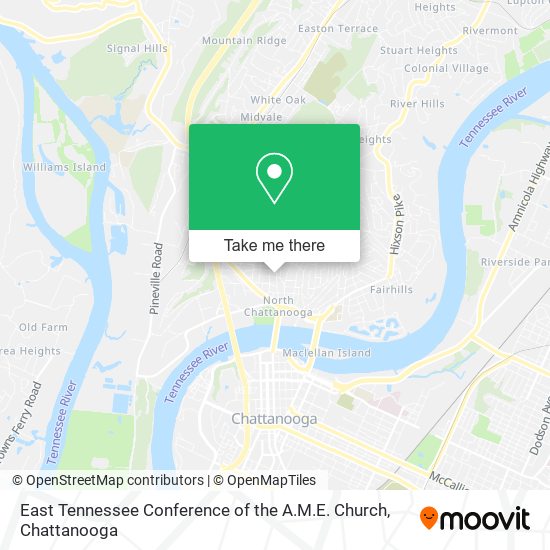 East Tennessee Conference of the A.M.E. Church map