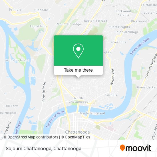 Mapa de Sojourn Chattanooga